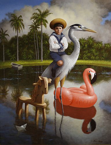 After the Flood , 2016, oil on canvas, 36 x 28 inches