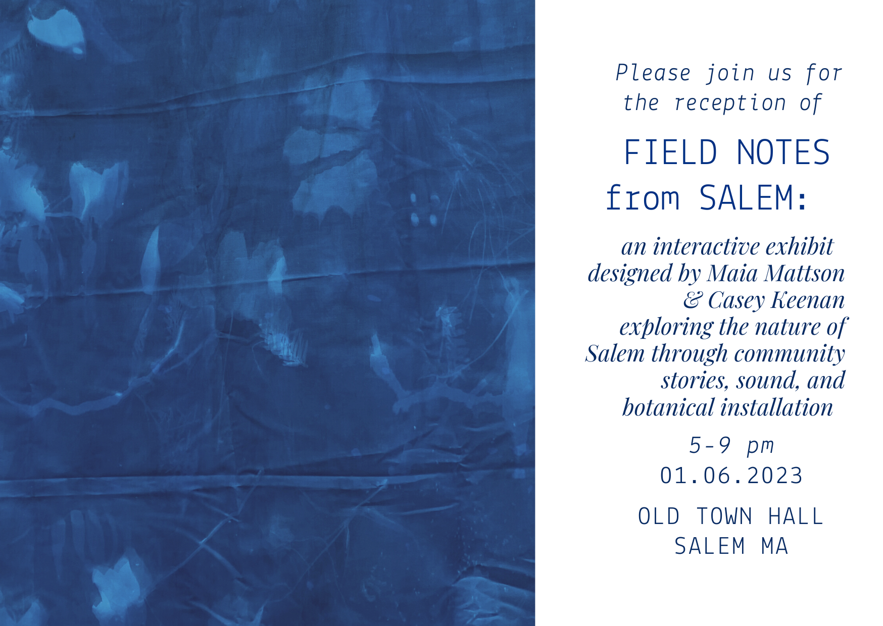 Field Notes Exhibition Opening