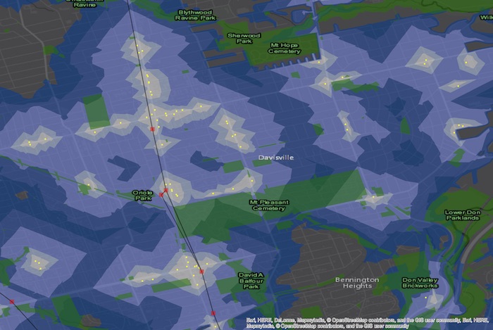 True walking distance based on the street network