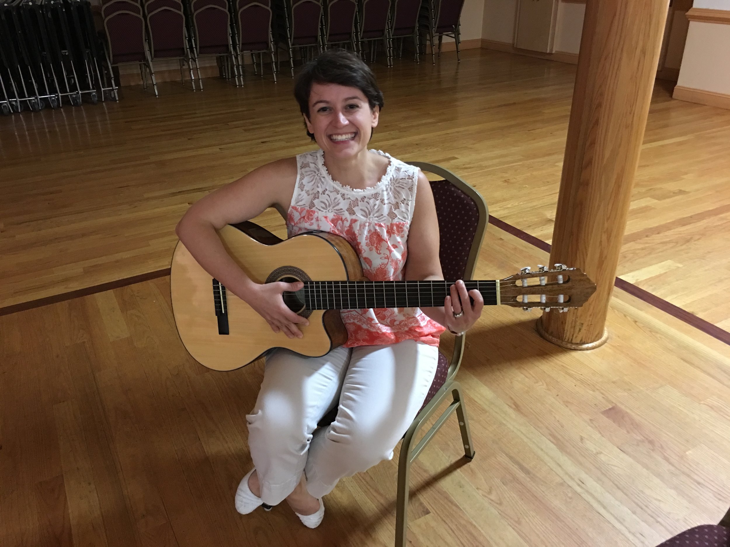 Julia practicing guitar!