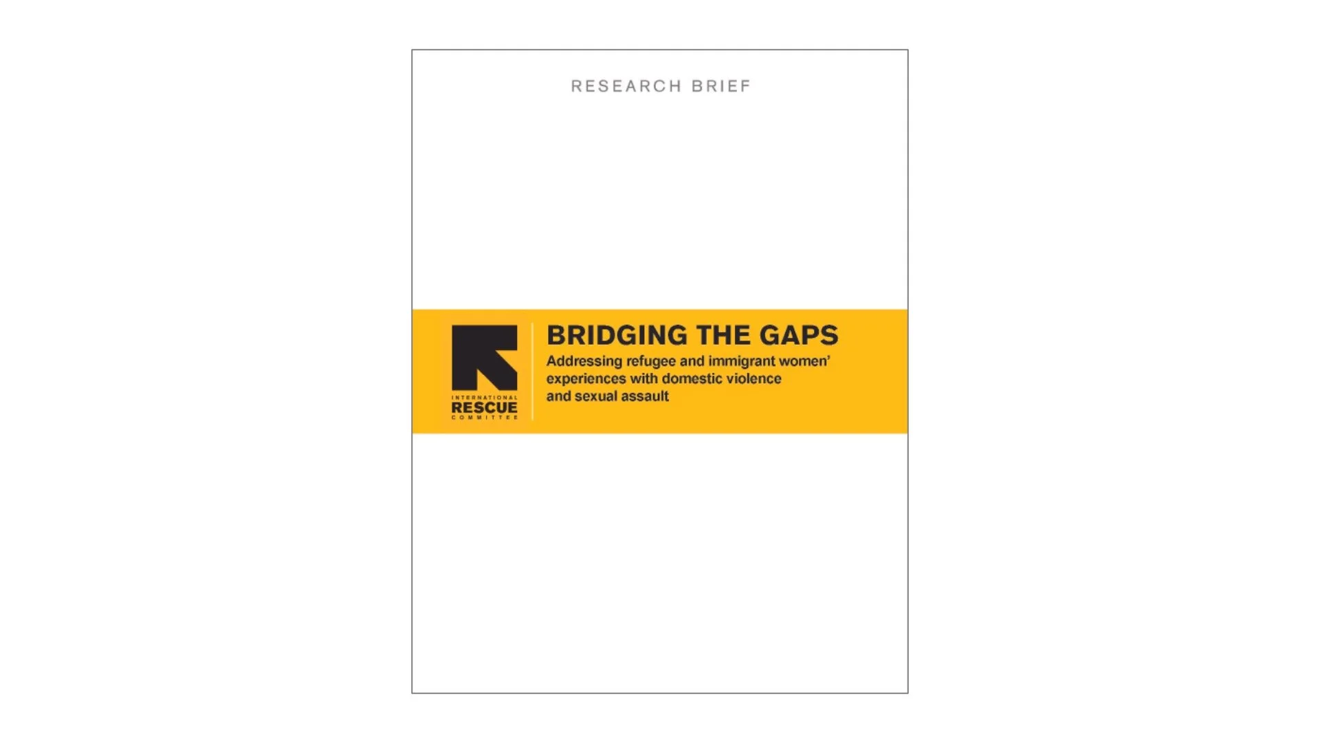 Bridging the Gap: International Rescue Committee Printed Research Paper