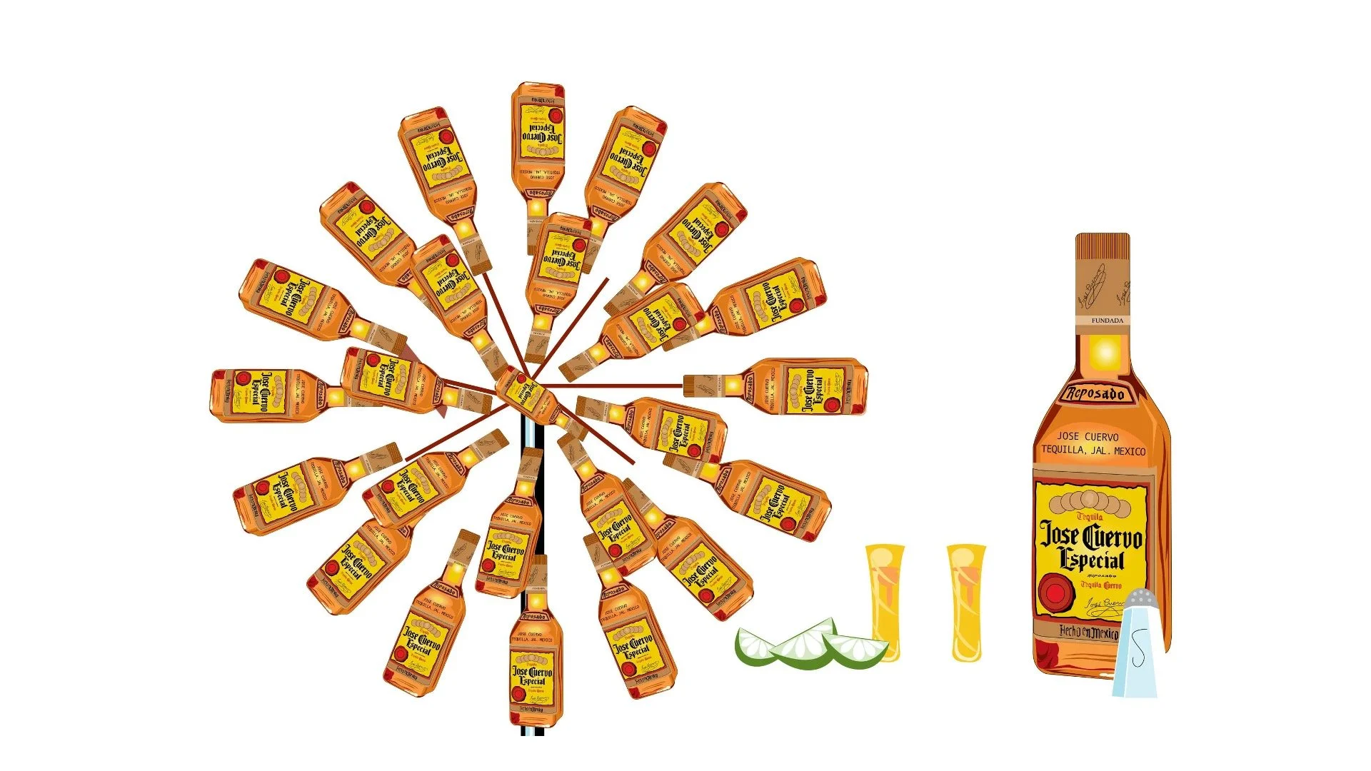 Jose Cuervo Especial Bottle Illustration