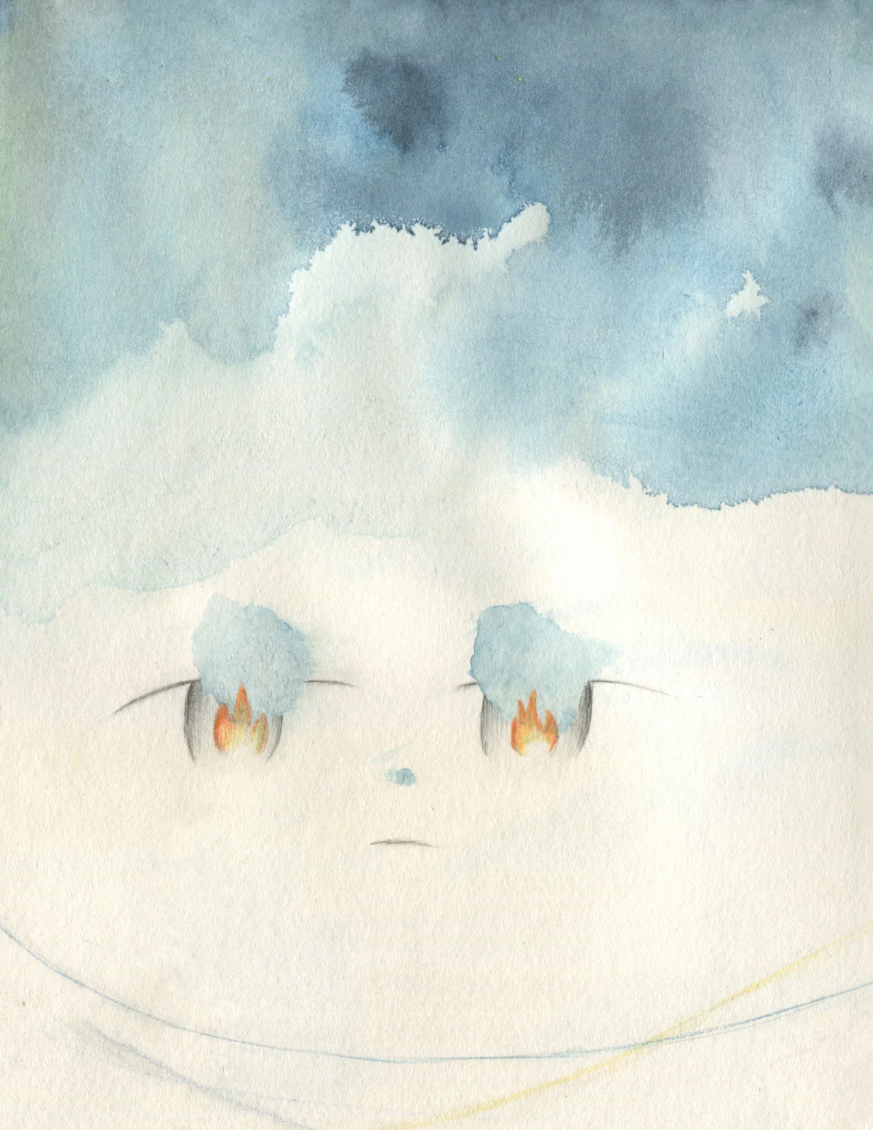 When she is crying Play fireworks with her Tears will steam into clouds☁️