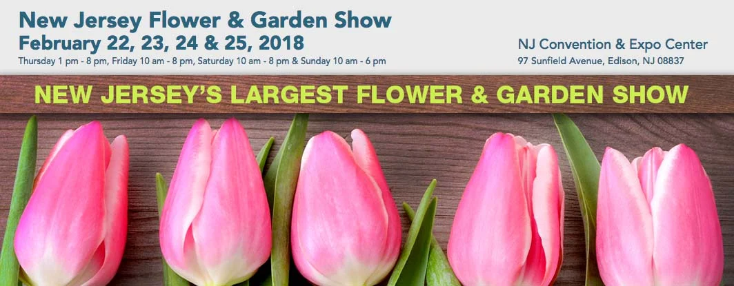 Welcome to the 15th annual New Jersey Flower & Garden Show at the New Jersey Convention & Expo Center in Edison. This year’s theme is “Color The World”, featuring spectacular and unique garden displays created by landscapers, garden centers, nurseries, and non-profit organizations influenced by some of the most colorful places in the world. Walk through fabulous feature gardens with an international flair, representing beautiful states and countries, and enjoy an explosion of breathtaking color and excitement. As the Garden State’s largest flower and garden show, this four-day event attracts thousands of flower and garden enthusiasts with its fabulous display gardens produced by New Jersey’s top landscapers. In addition to the beautiful garden displays, the NJ Flower & Garden Show hosts state-renowned competitions in horticulture and artistic floral arranging, gardening presentations, seminars and demonstrations, special events, hand made crafters and a grand indoor Marketplace where you can shop for all of your gardening needs and outdoor projects. One of the highlights of the show is the Standard Flower Show presented by the Garden Club of New Jersey. Thursday 1 pm - 8 pm, Friday 10 am - 8 pm, Saturday 10 am - 8 pm & Sunday 10 am - 6 pm