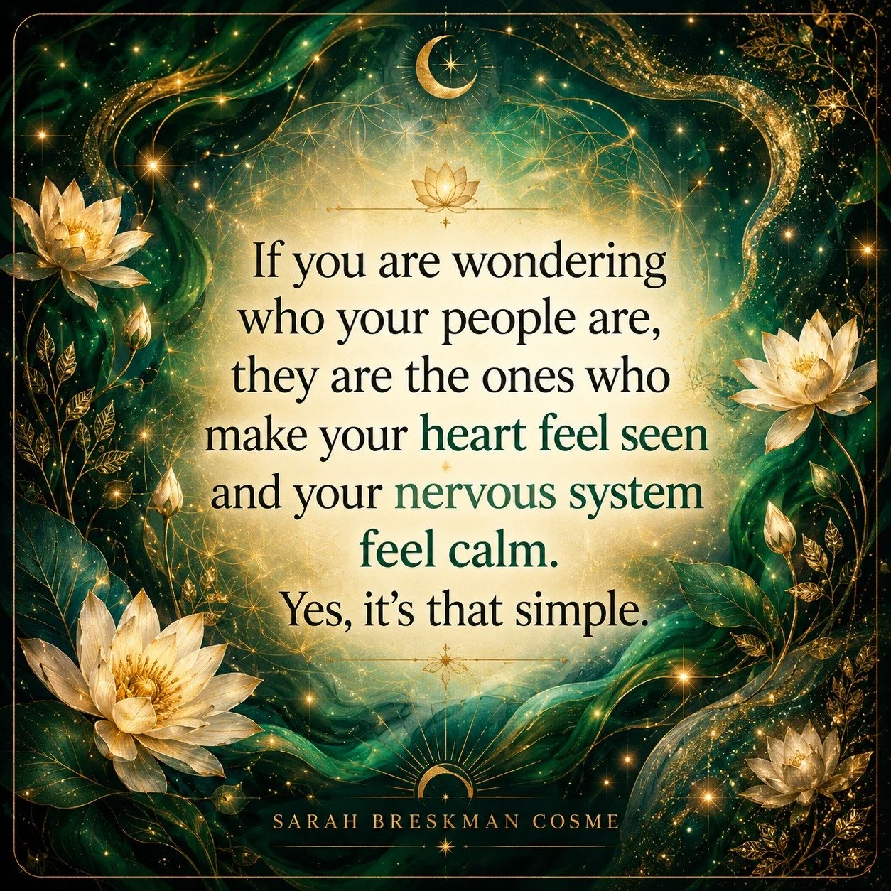 Your people are not always the loudest voices or the busiest connections. They are the ones who make your body feel safe, your mind feel understood, and your heart feel accepted without pretending to be someone else. Real connection feels natural, no