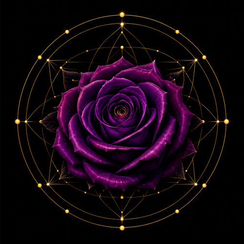 Purple rose meditation artwork