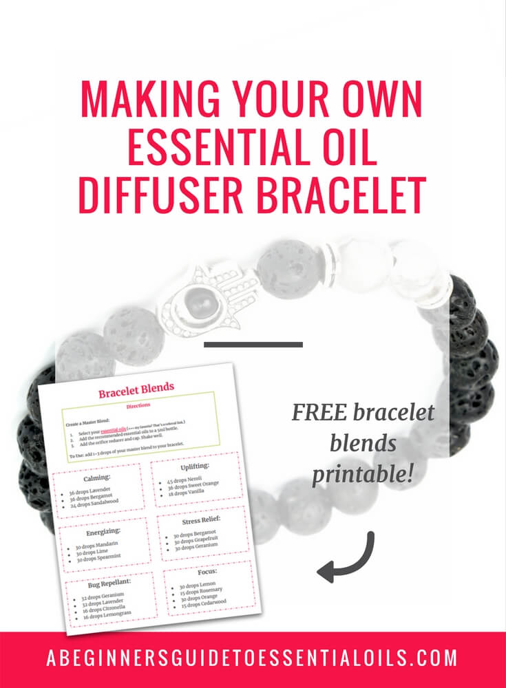 There are loads of essential oil bracelets available today - to suit any style and need. You can make your own with your favorite beads and a few air-dry clay beads. There are lava beads, leather bracelets, and charm bracelets. No matter the type of diffuser bracelet you choose, they all work basically the same. Simply add the essential oils to the bracelet (on the cotton bad, the clay or lava beads, or directly to the leather). Let it dry before putting it on (to avoid any possible skin reactions from undiluted essential oils).