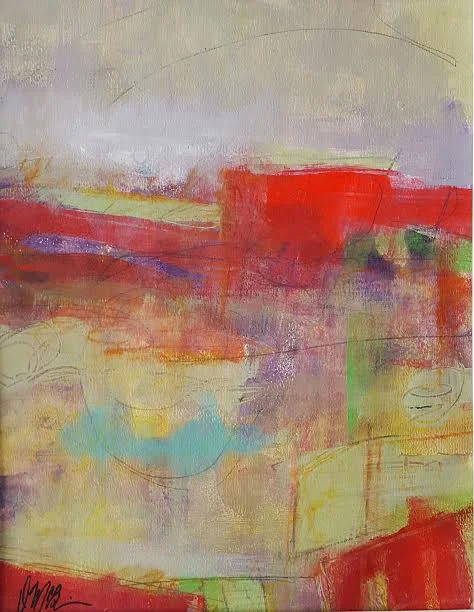Abstract Scape 11"X 14" Acrylic on Paper