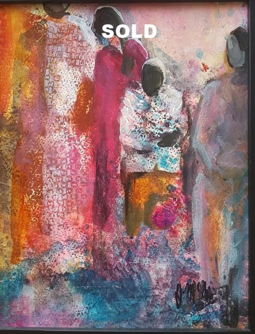 Marketplace 11"X 14" Acrylic on Paper