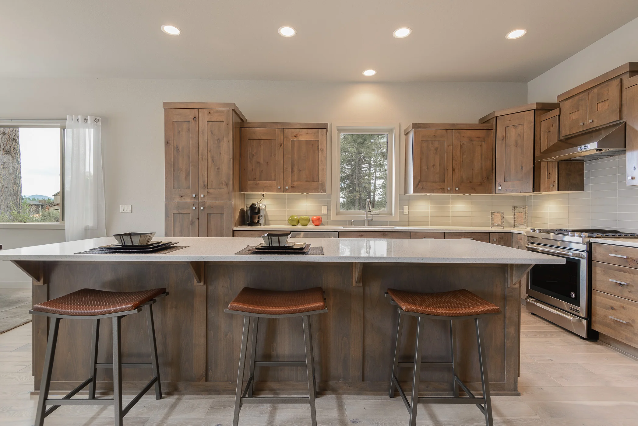 Milepost 1 Model Home kitchen bar area