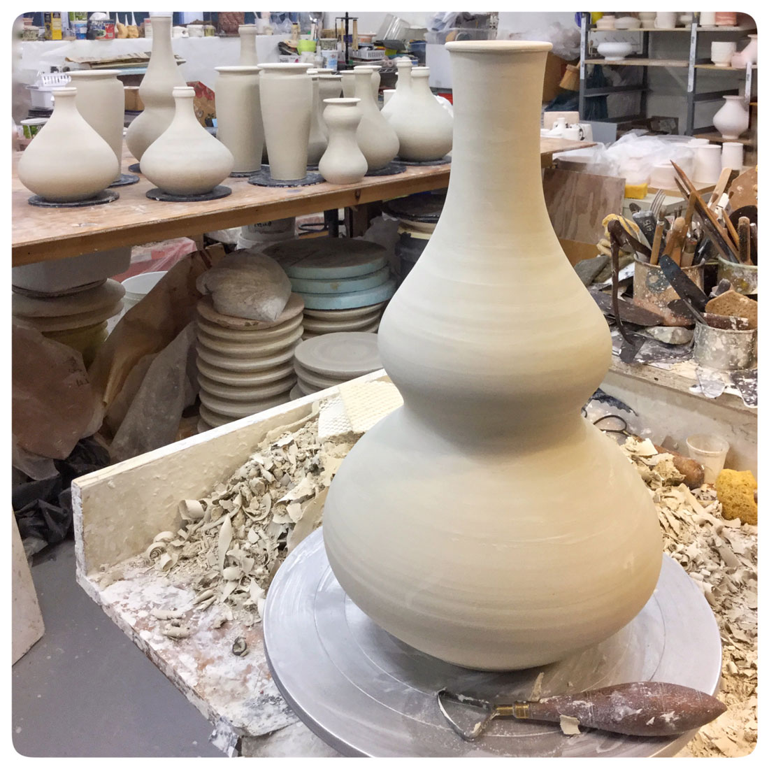 Copy of Freshly thrown vase by Bruce Gholson | Bulldog Pottery | Seagrove | North Carolina