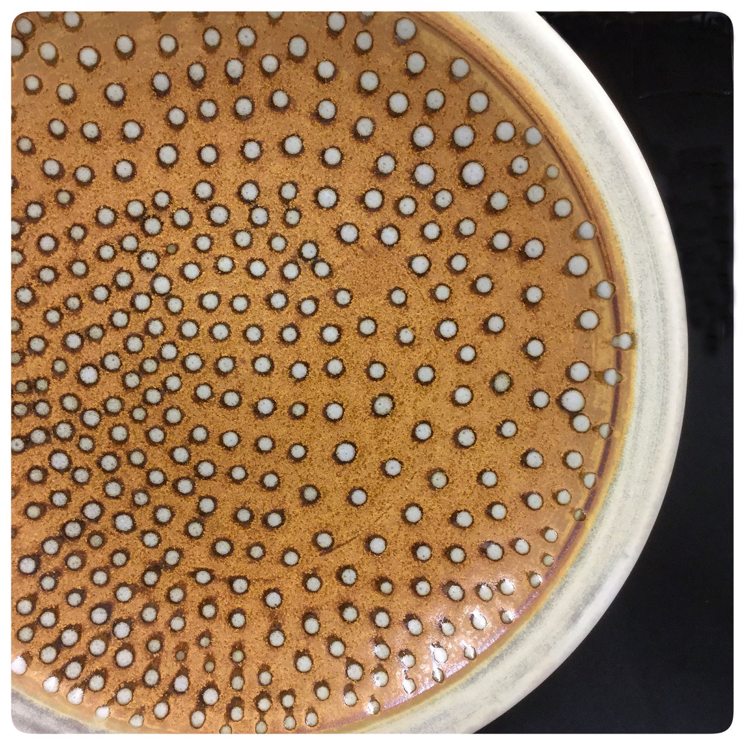 Moka Bronze Plate made by Samantha Henneke, Bulldog Pottery, Seagrove, North Carolina