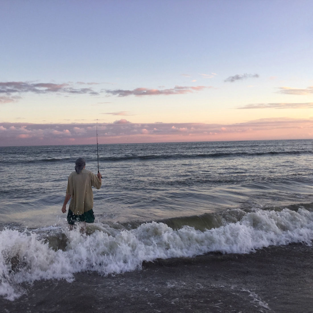 Fishing at Oak Island | Bruce Gholson | Bulldog Pottery | Seagrove | North Carolina