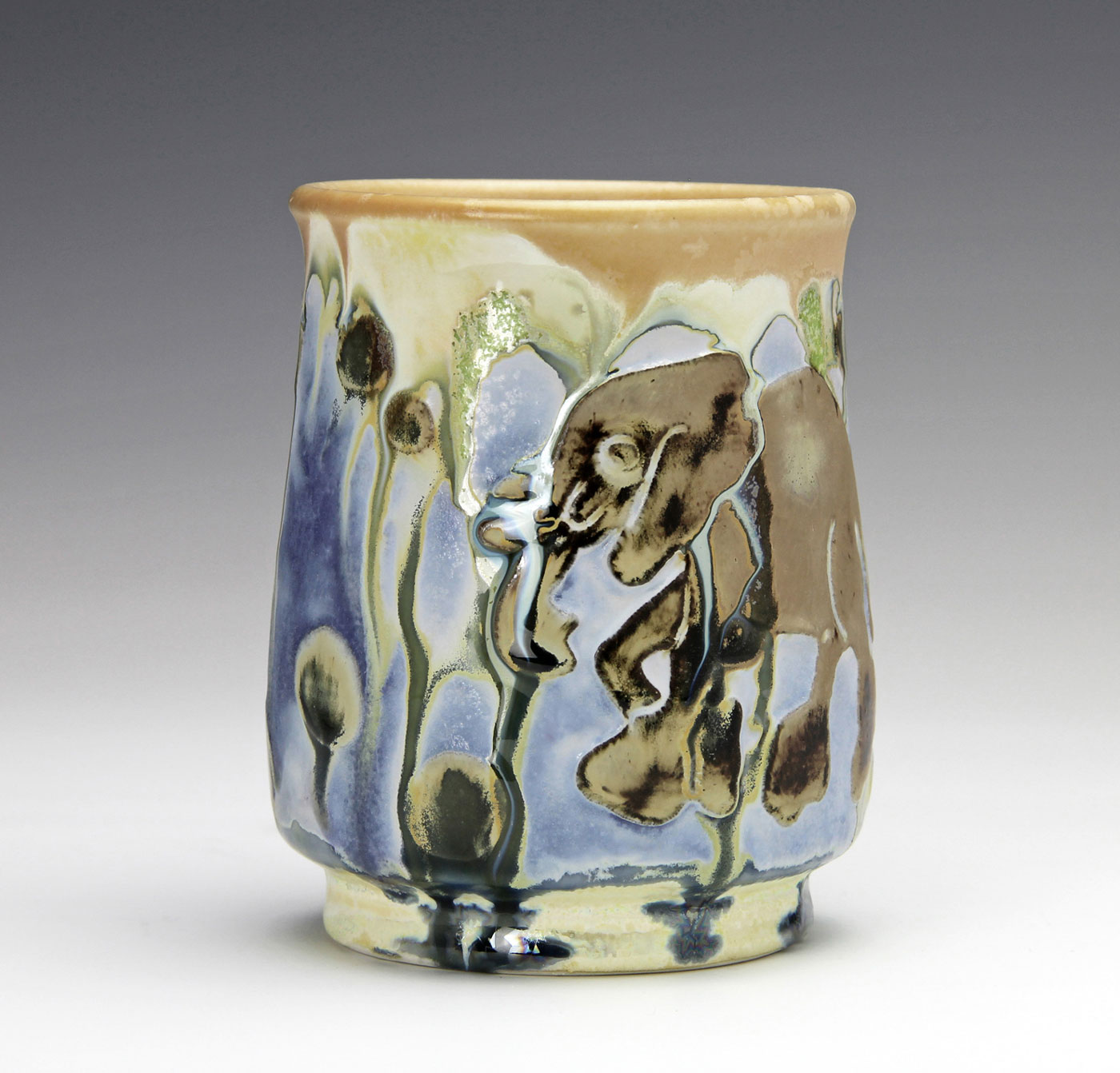 Elephant-on-contemporary-clay-cup-Samantha-Henneke-Seagrove-Pottery.jpg