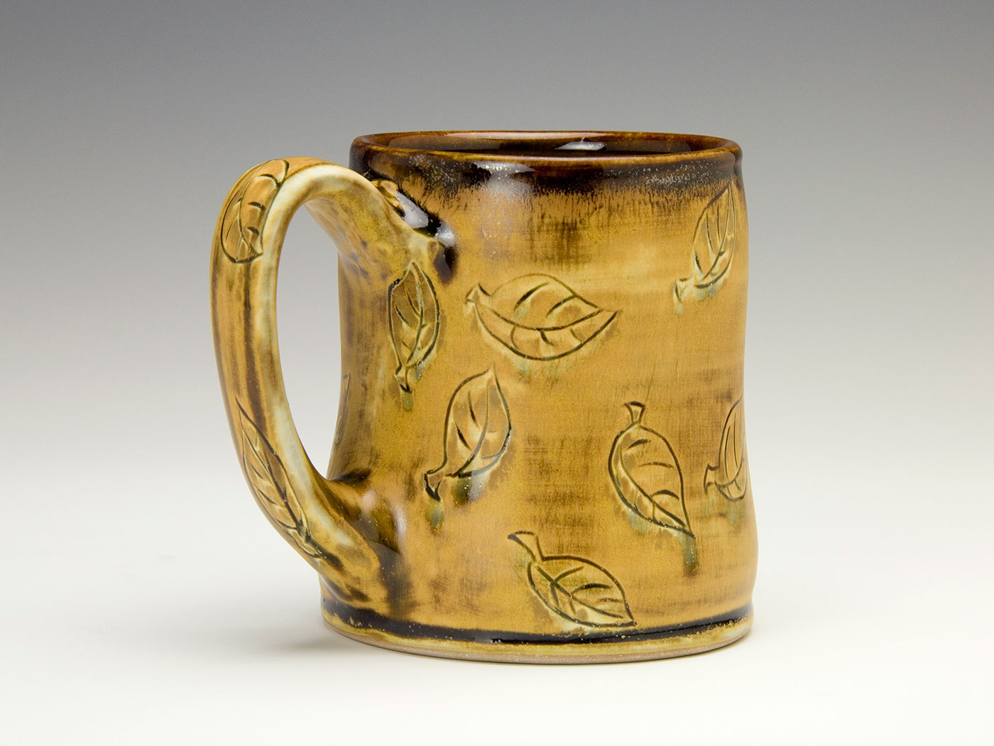 Leaves-on-moka-bronze-contemporary-clay-mug-Samantha-Henneke-Seagrove-Pottery.jpg