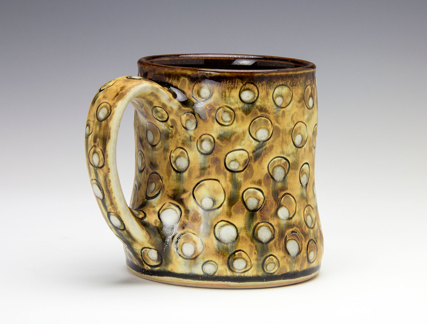 Moka-bronze-white-dots-contemporary-clay-mug-Samantha-Henneke-Seagrove-Pottery.jpg