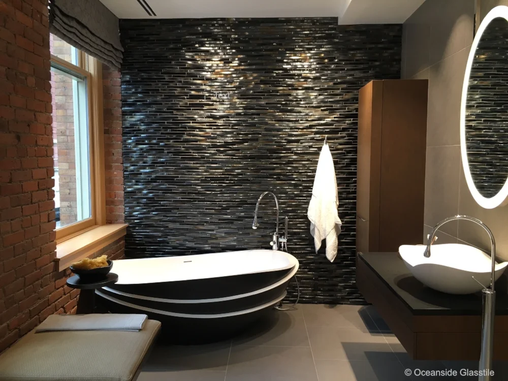decorative glass wall