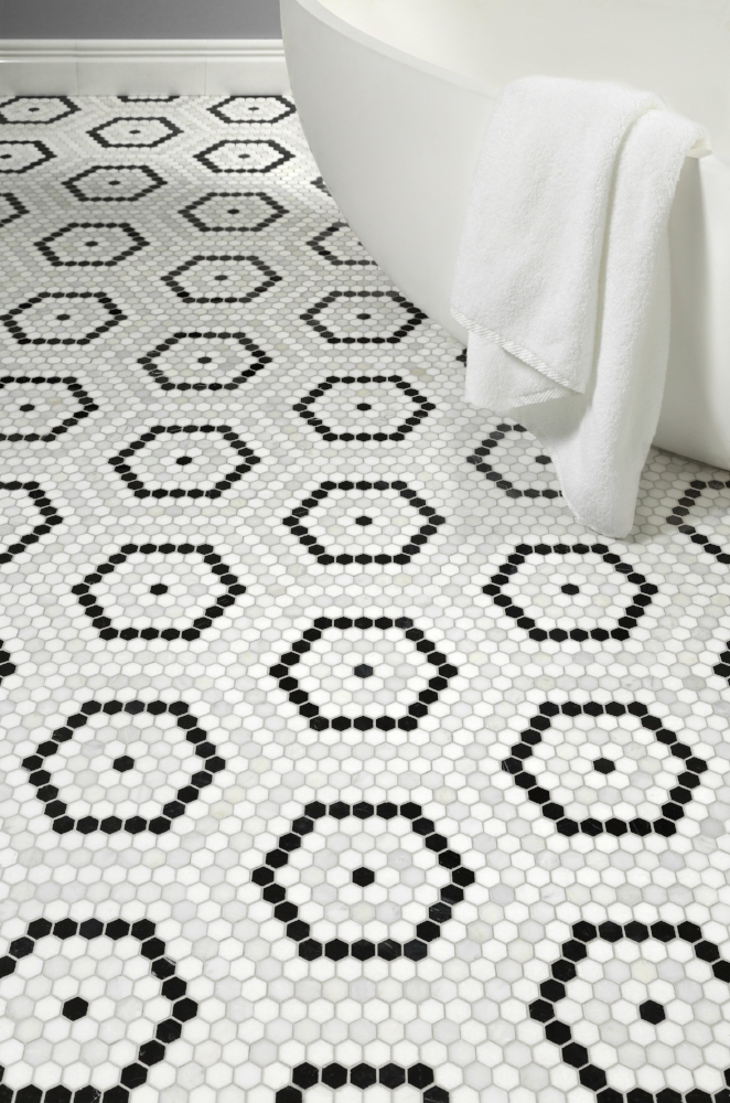 Hexagon floor tile