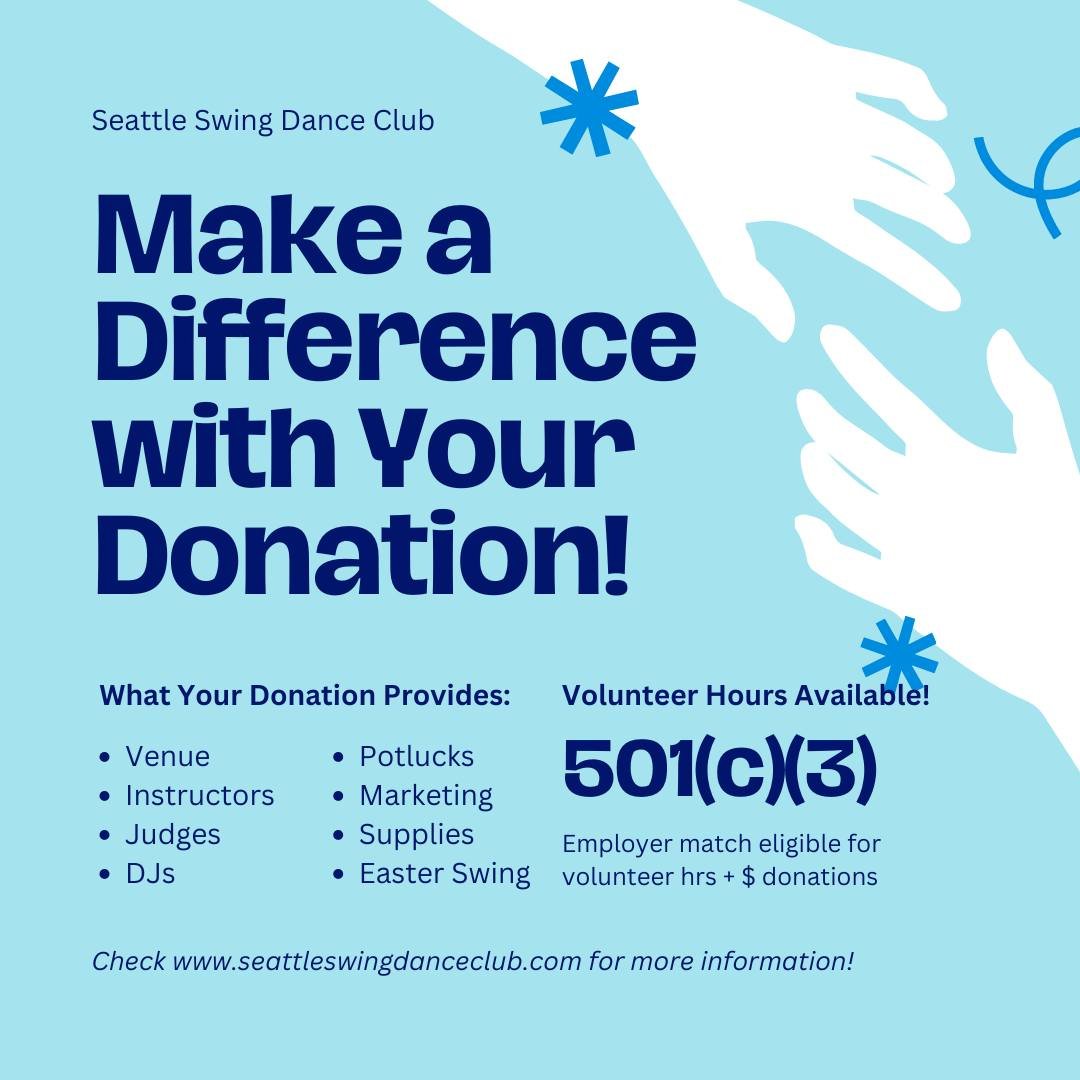 🤲 Support your friendly, fun, local nonprofit swing dance club to create an impact by donating today at the 'donation' #linkinbio

 #modernswing #westcoastswing #nonprofit #donate