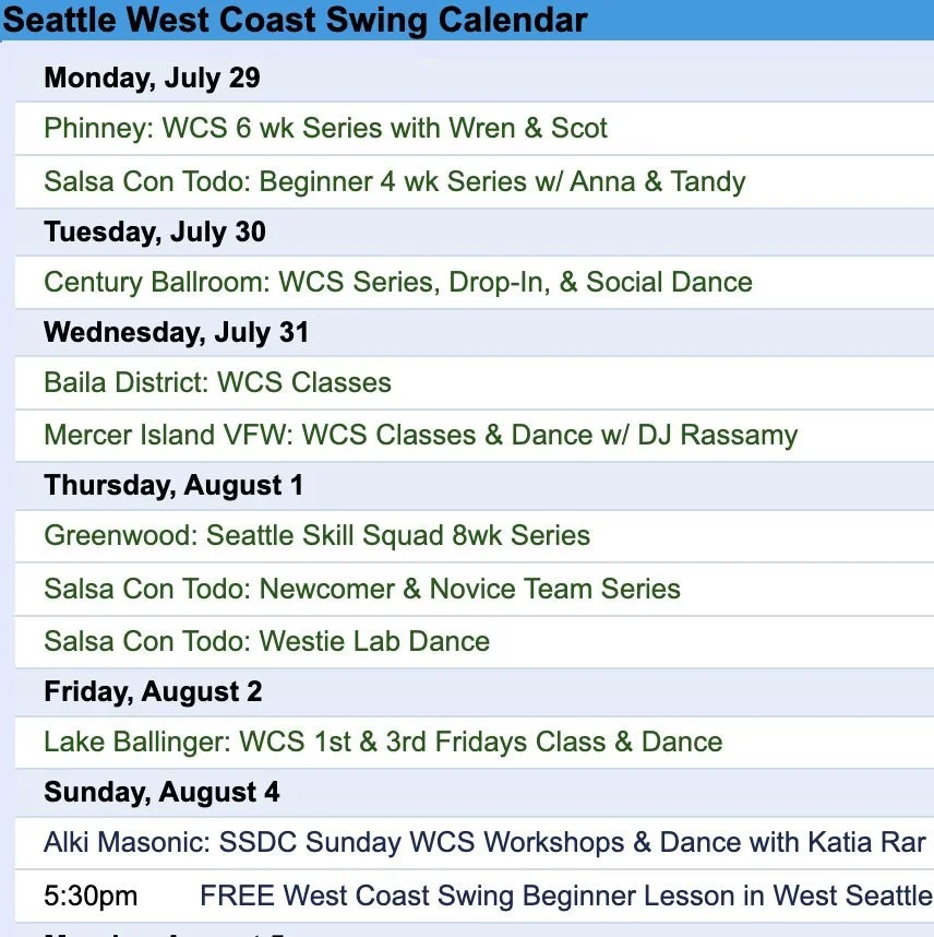 This week in Seattle WCS ends with SSDC Sunday with Katia Rar! Check out event details at 'calendar' link in bio.

#dance #class #seattle #westcoastswing #modernswing
