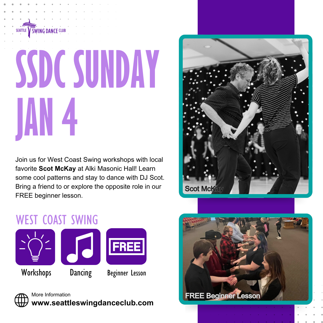 Seattle West Coast Swing Workshops and Social Dance with Scot McKay