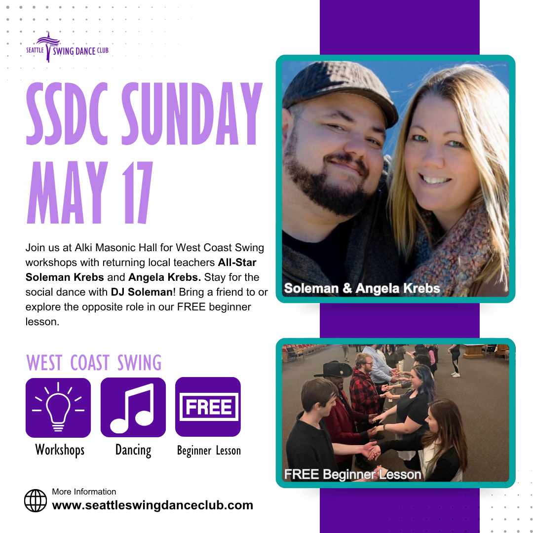 Seattle West Coast Swing Workshops and Social Dance with Soleman and Angela Krebs