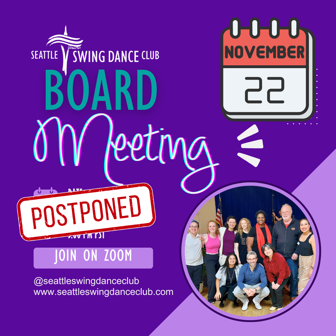 Seattle Swing Dance Club Board Meeting November