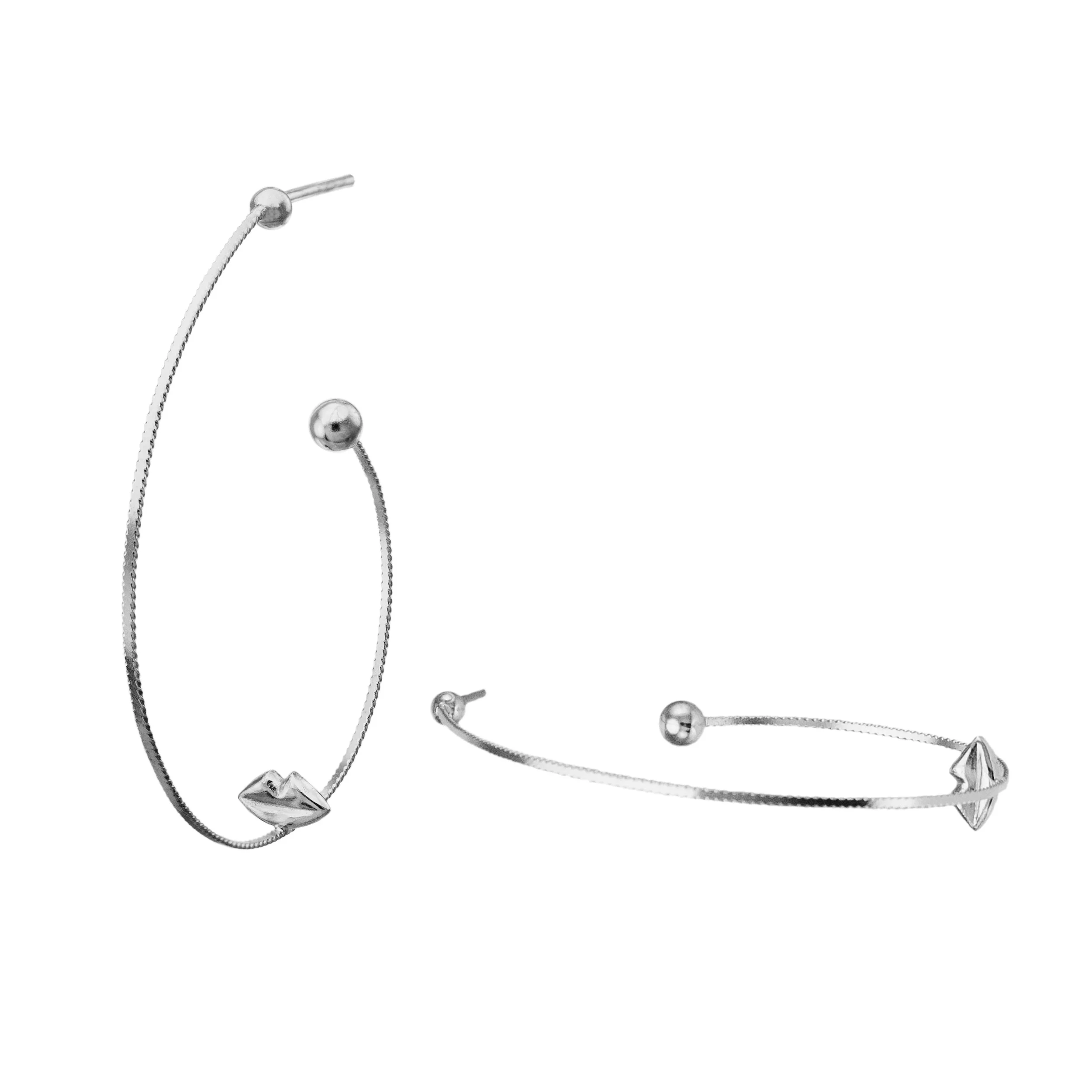 Hoops Silver Kisses