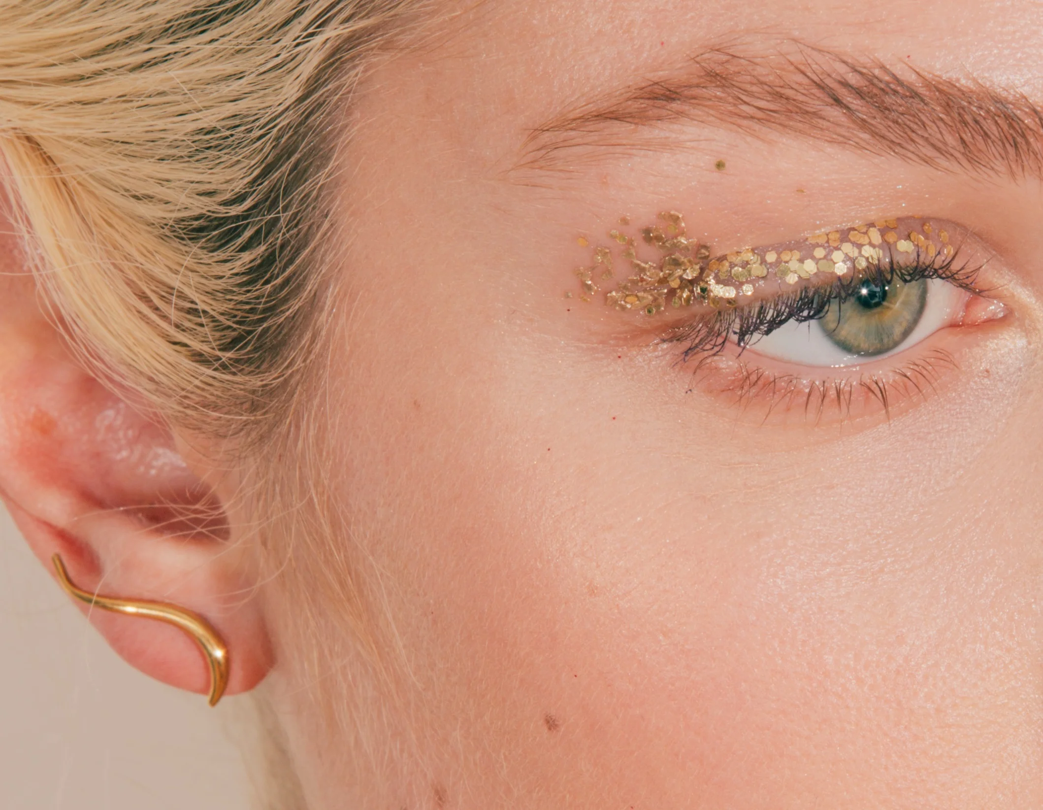 Gold Ear climbers Set of Eyelashes #2