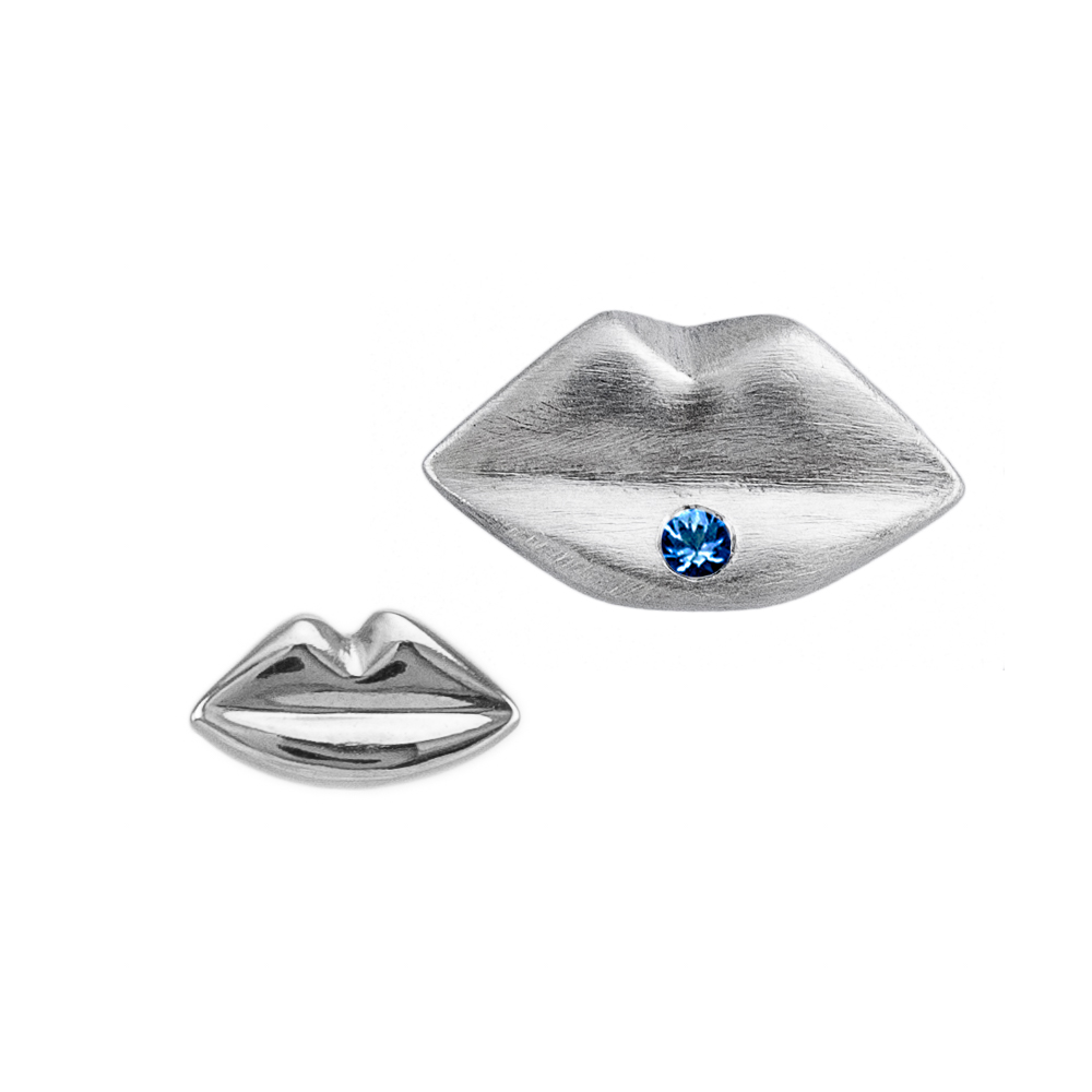 Earrings small Silver Kisses