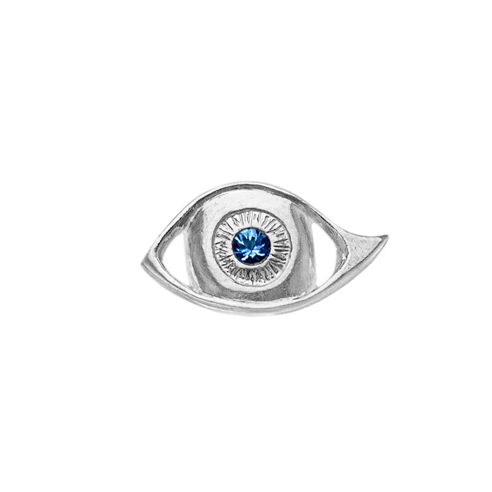 Earring Sapphire Evil Eye