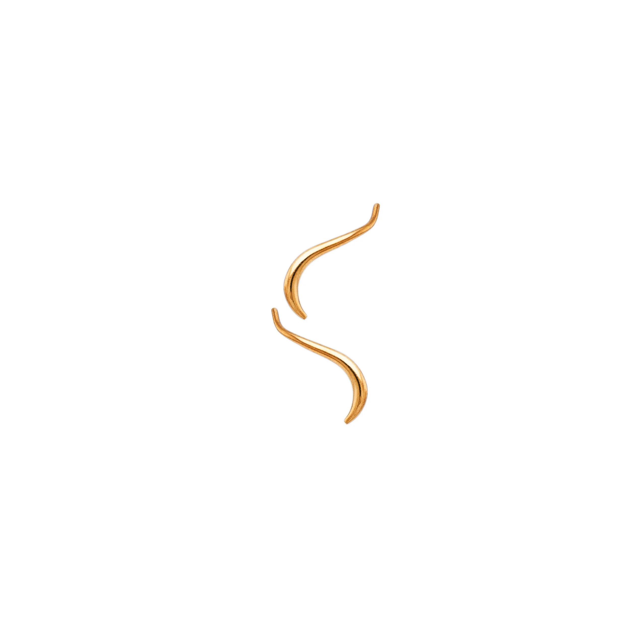 Gold Ear Climbers Set Of Eyelashes #2