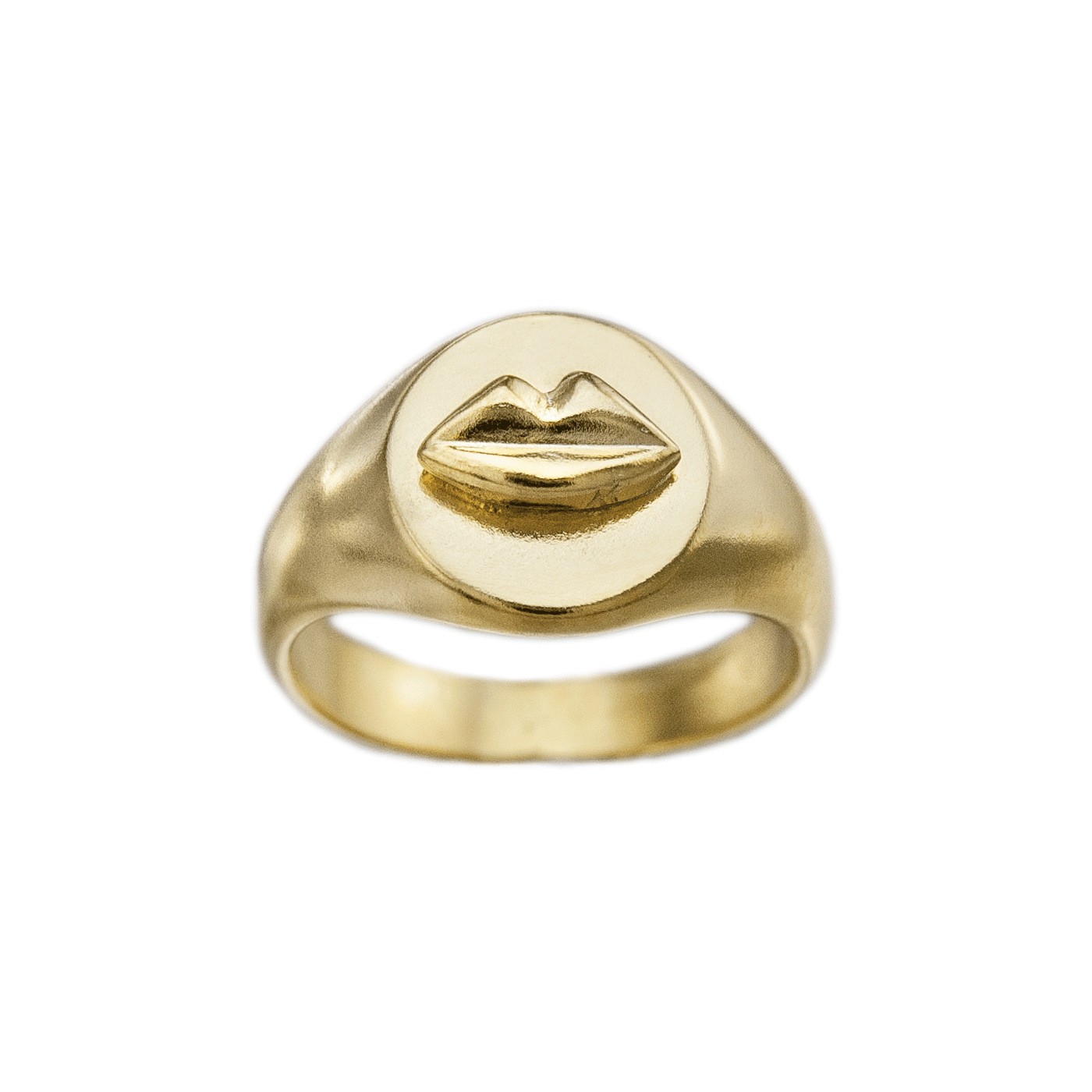 Ring Signet Gold Kiss