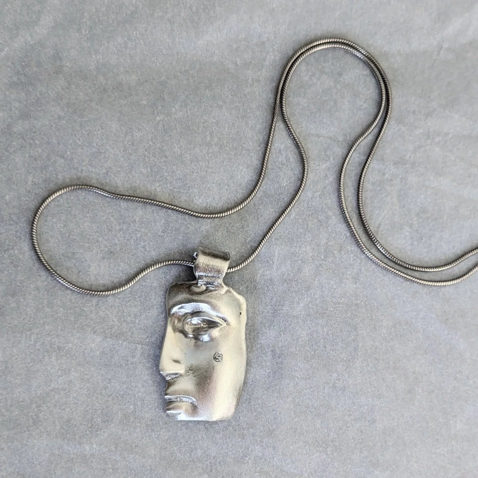 Necklace Montauk You With Diamond Silver