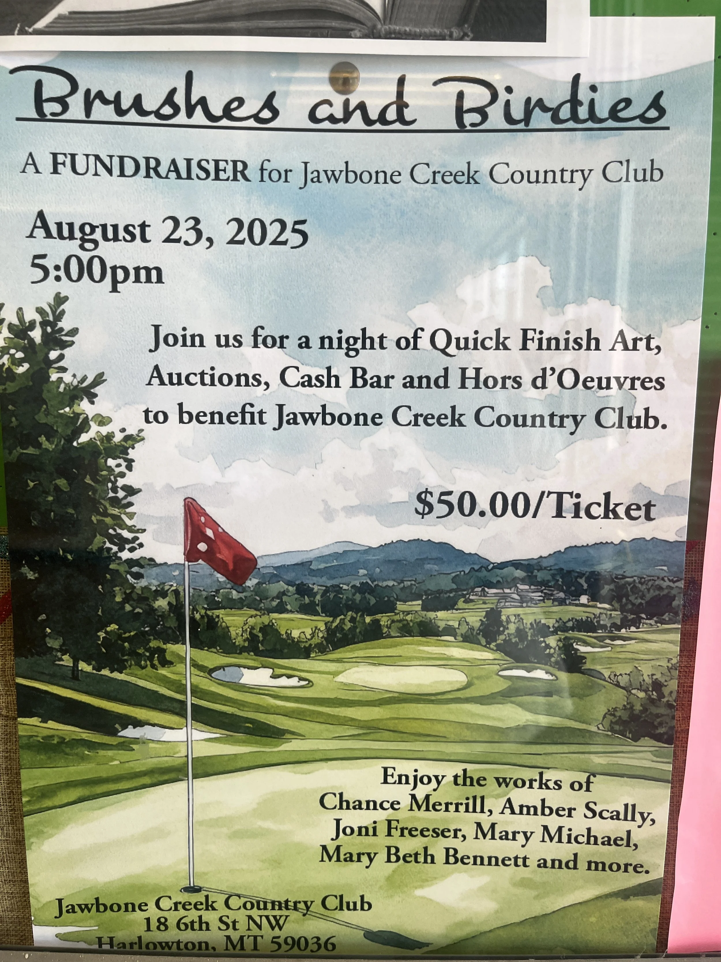 Brushes and Birdies Fundraiser