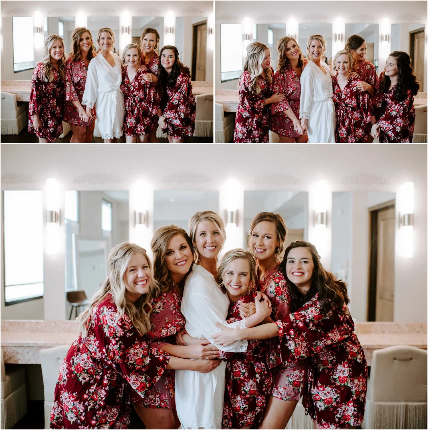 floral robes for bridesmaids