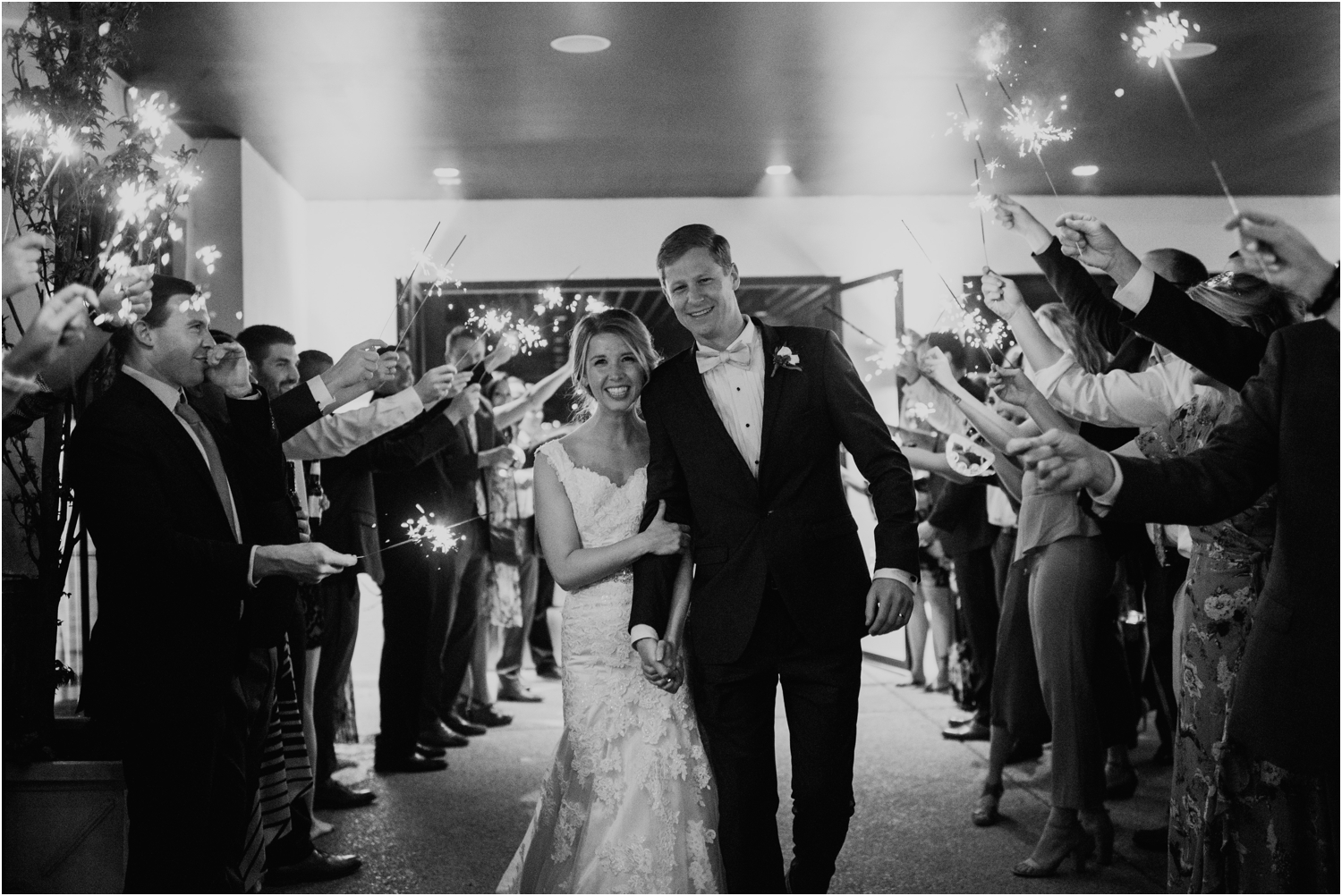 sparkler send off reception exit