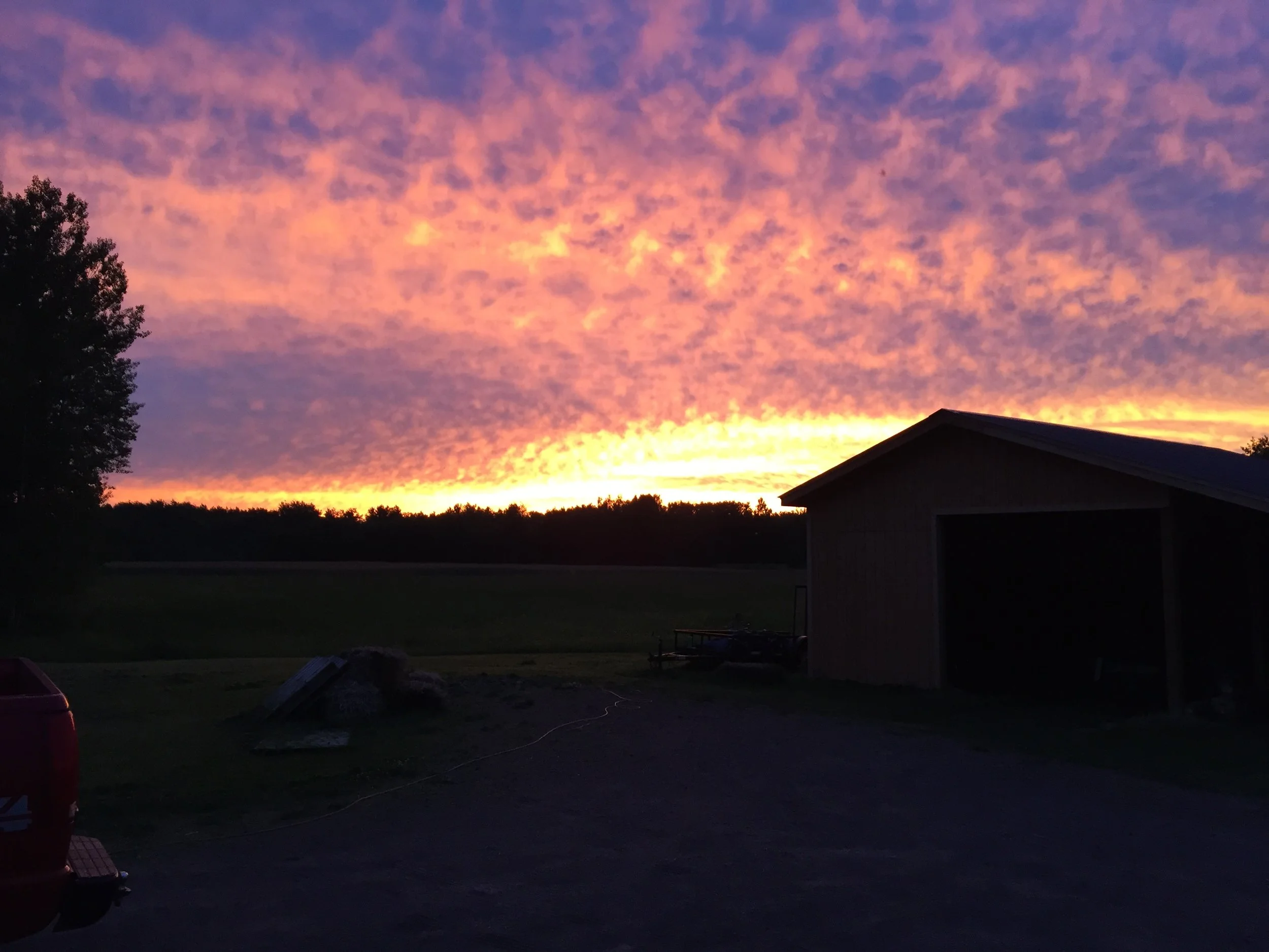 Evening sky from our driveway