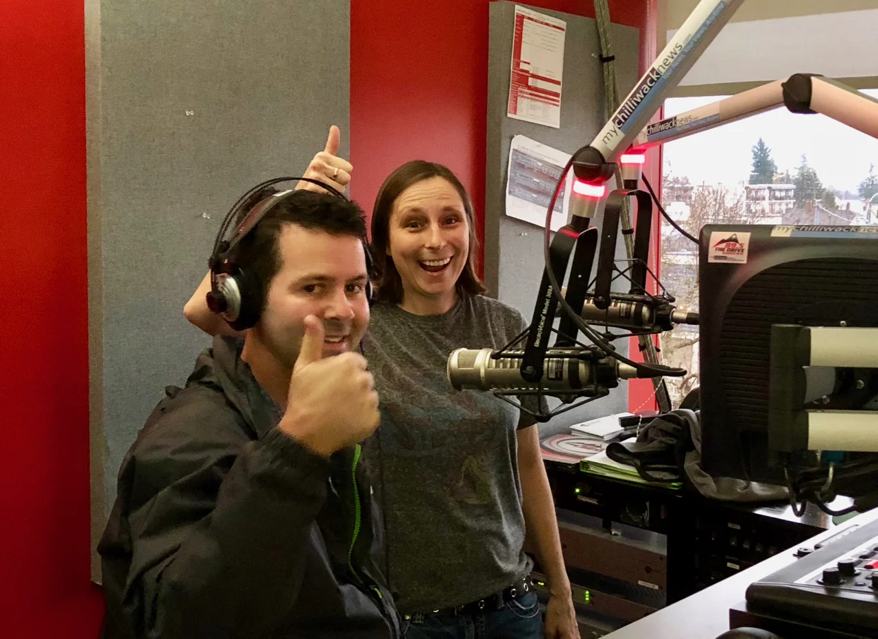 Tim and Sadie in the 89.5 The Drive studio