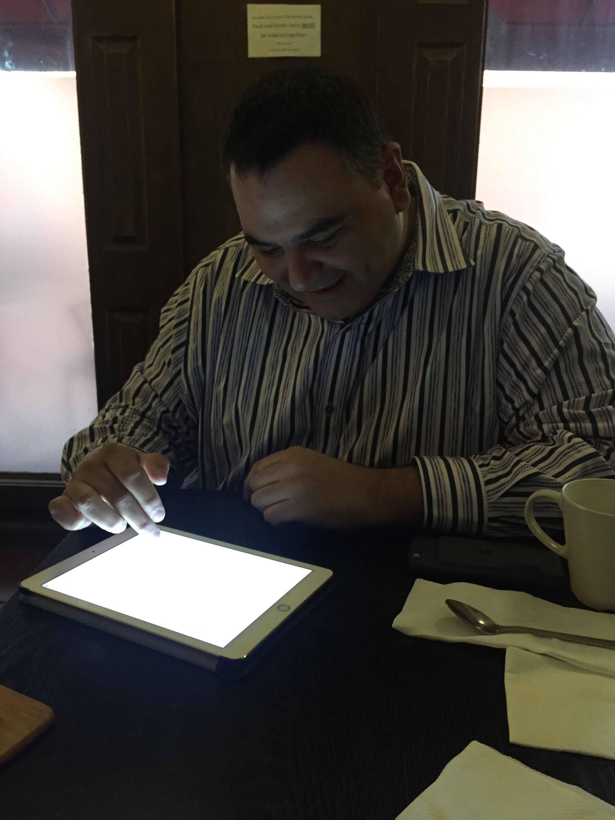 Chris striving to get the perfect recipe.