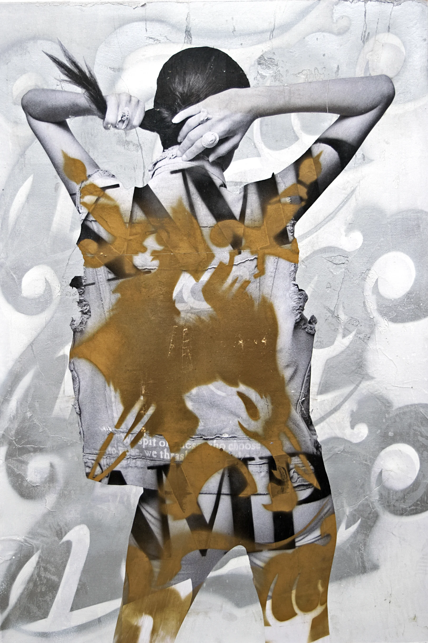 Gold Back - Mixed Media - 24"x36"