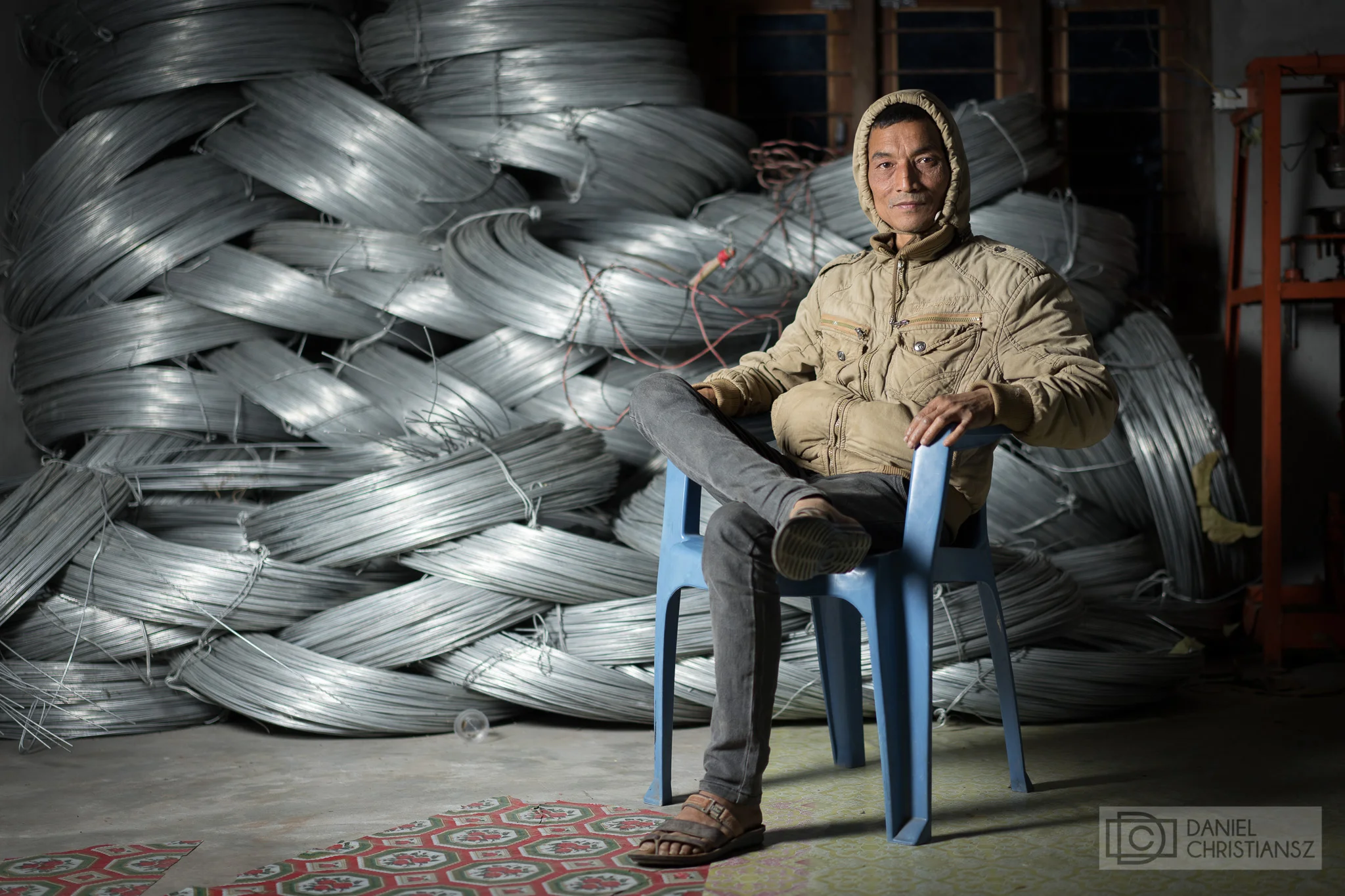 Man in Nepal Sitting on Chair
