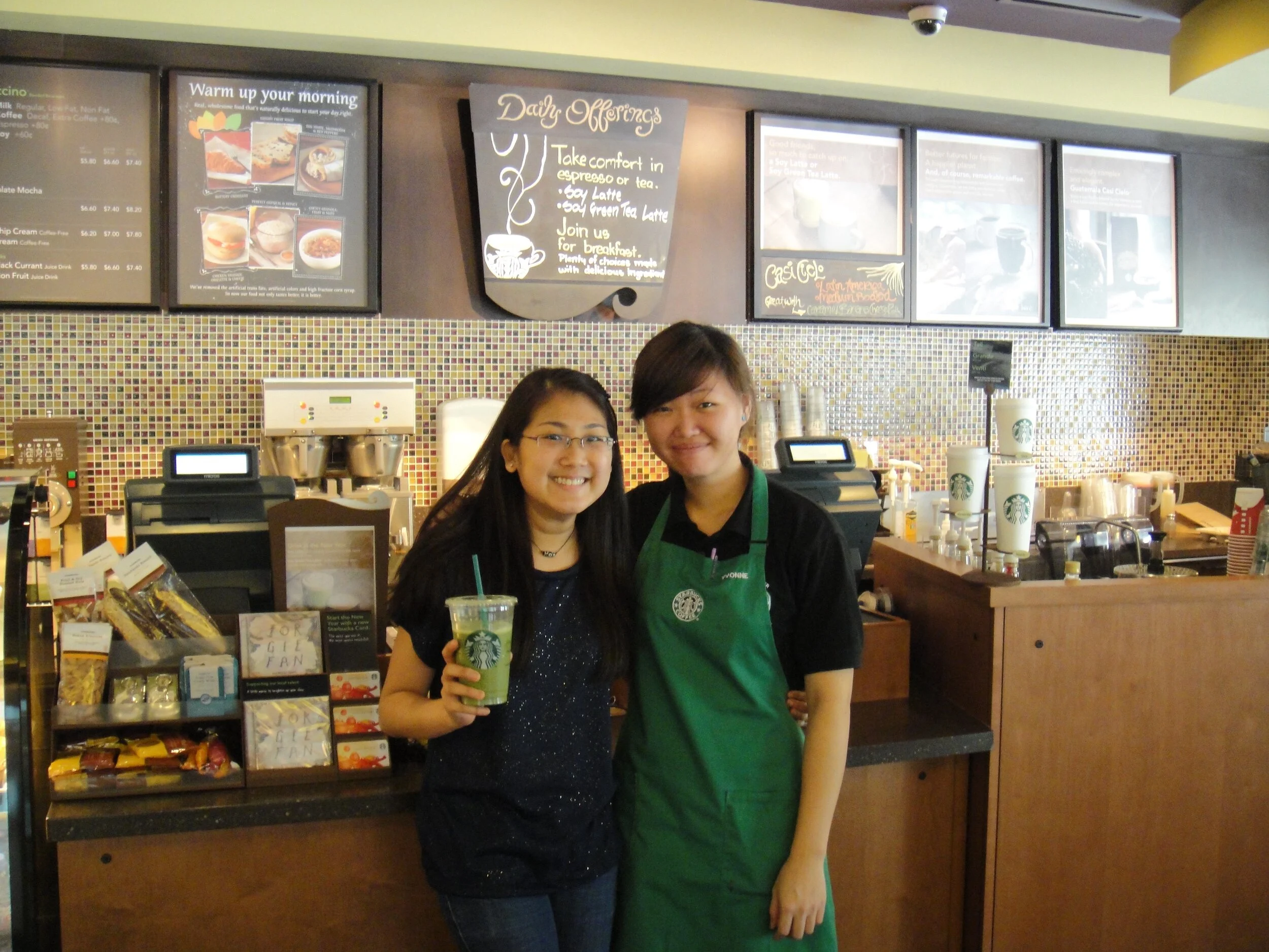 The always friendly Starbucks baristas (not pictured: me)
