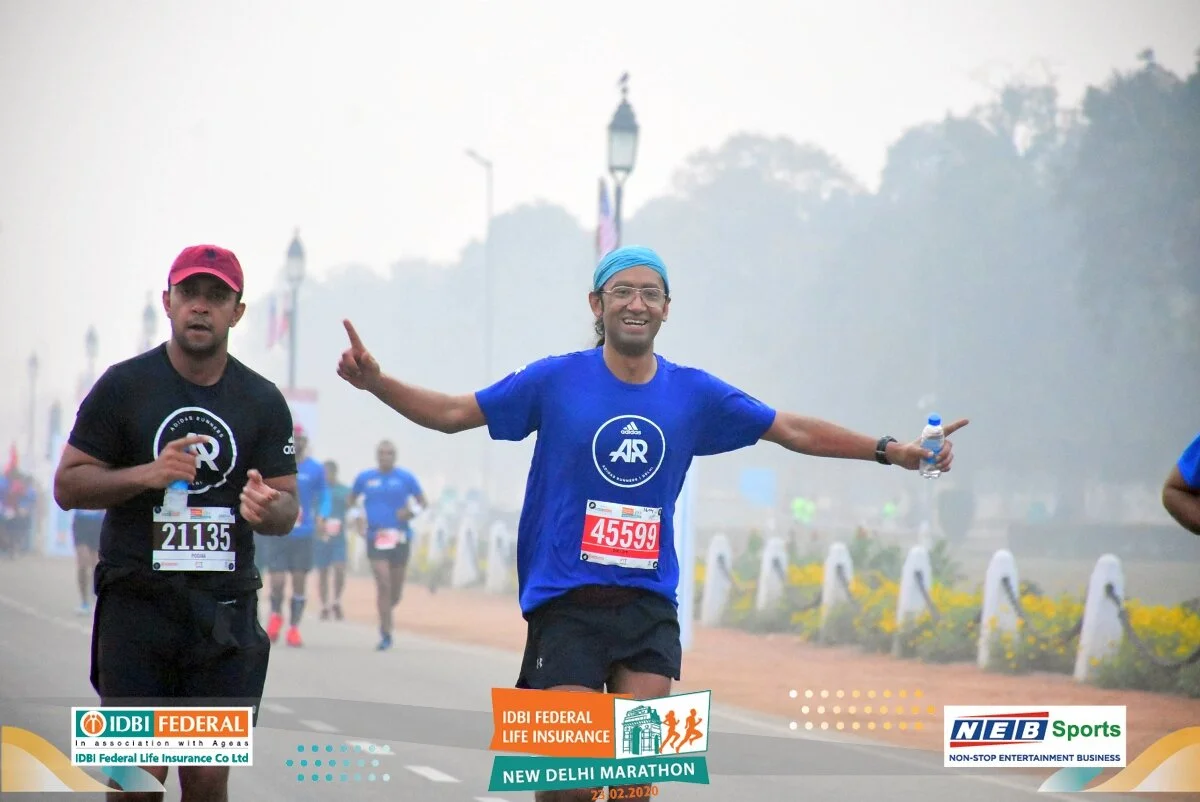 Image: Me in Blue, Shantanu (pacing me on the left)