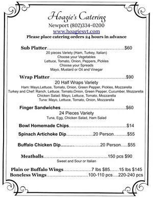 Catering — Hoagies Pizza and Pasta