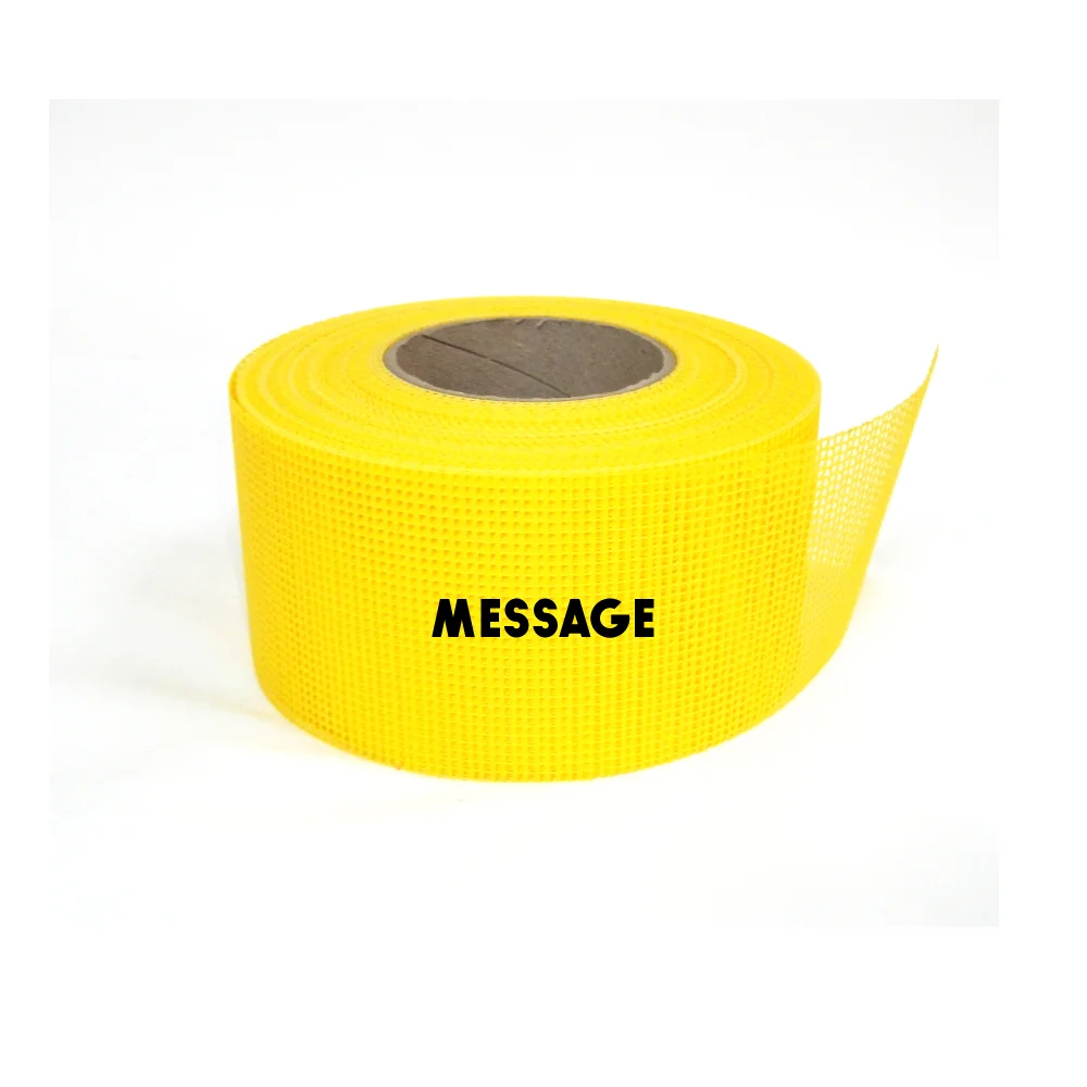 Ruban treillis pvc 150' jaune avec impression