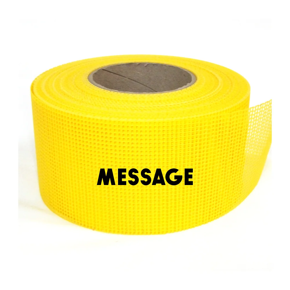 Ruban treillis pvc 300' jaune avec impression