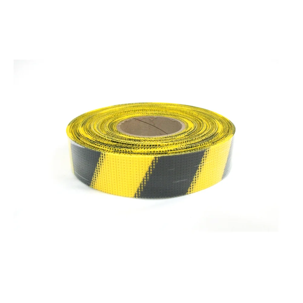 Ruban treillis pvc 150' jaune hachuré