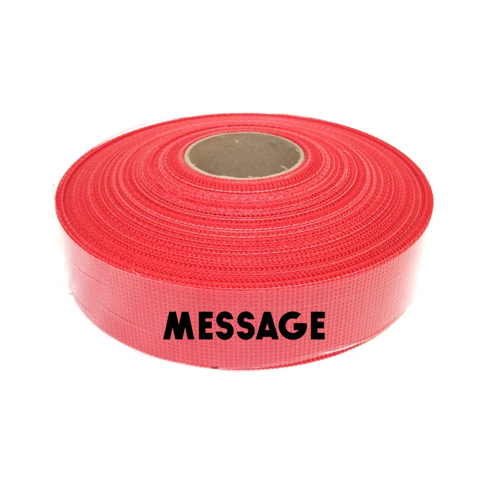 Ruban treillis pvc 300' rouge avec impression