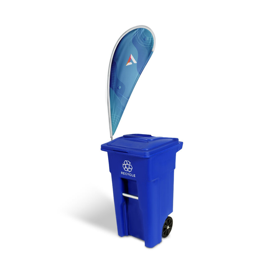 Drapeau bac de recyclage